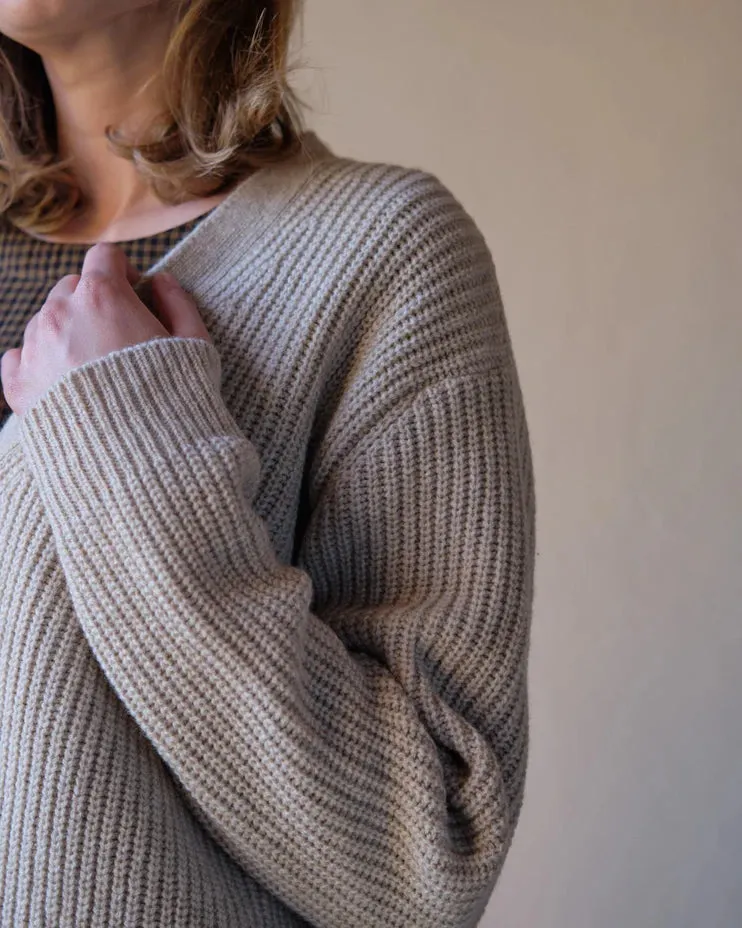 Amita Ribbed Cardigan - Linen