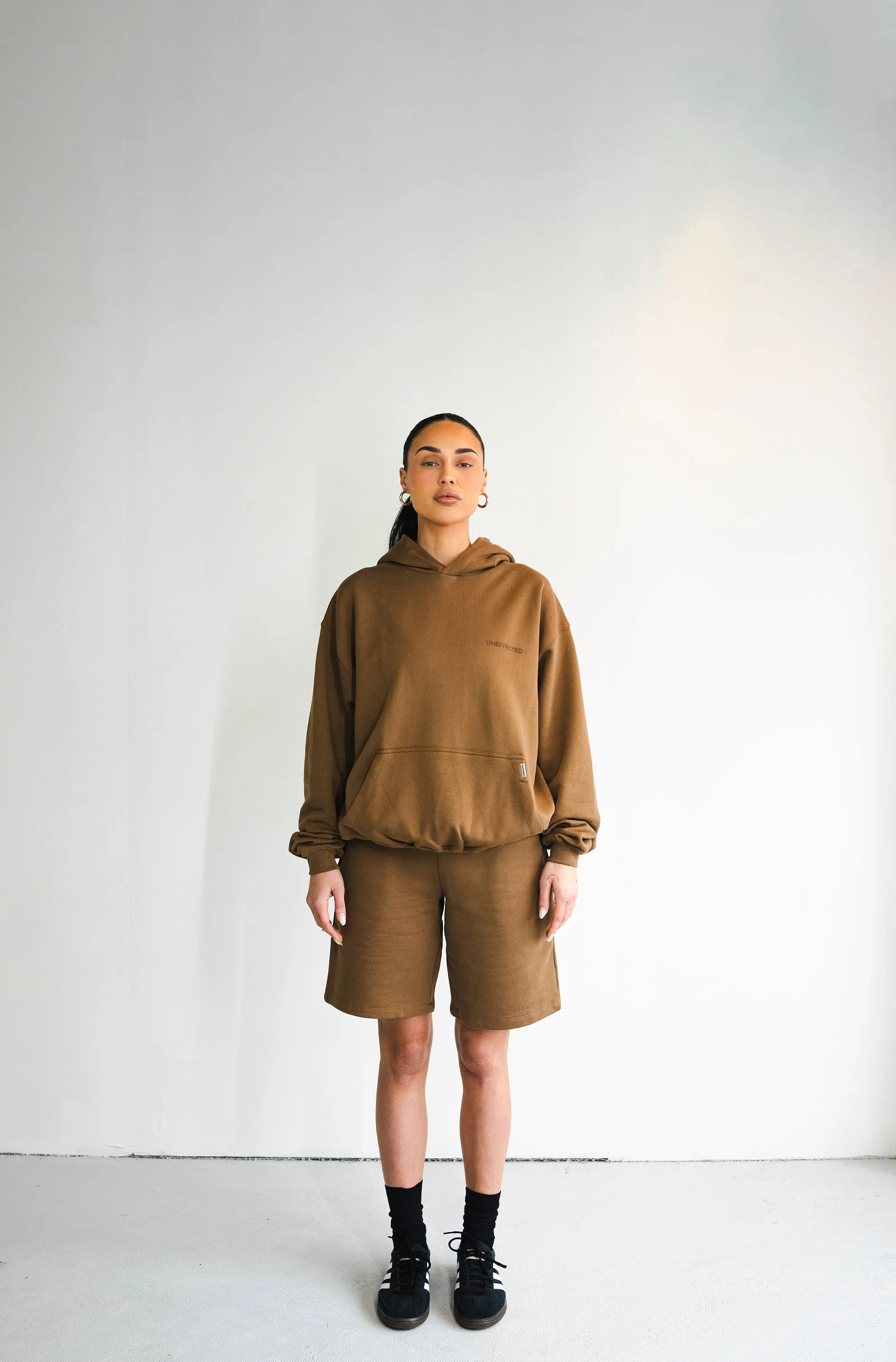 Archive Logo Baggy Sweat Shorts - Camel