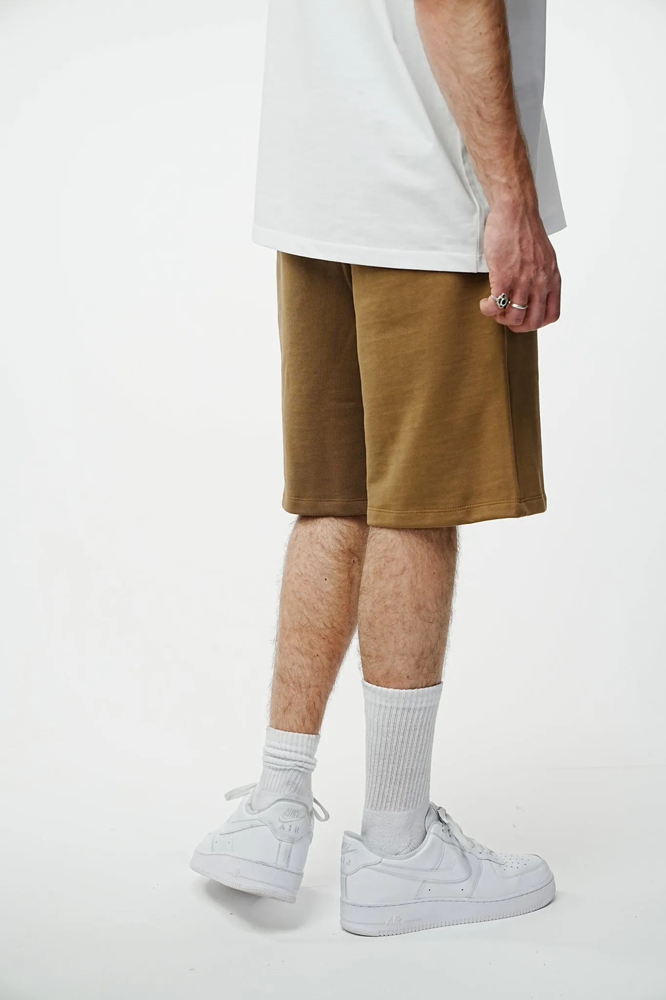 Archive Logo Baggy Sweat Shorts - Camel