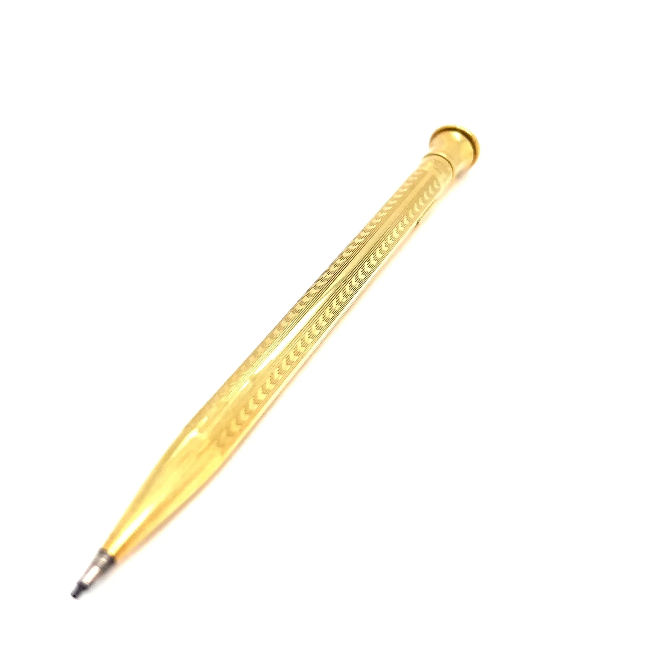 Art Deco 18 Karat Solid Yellow Gold Wahl Eversharp Mechanical Pencil