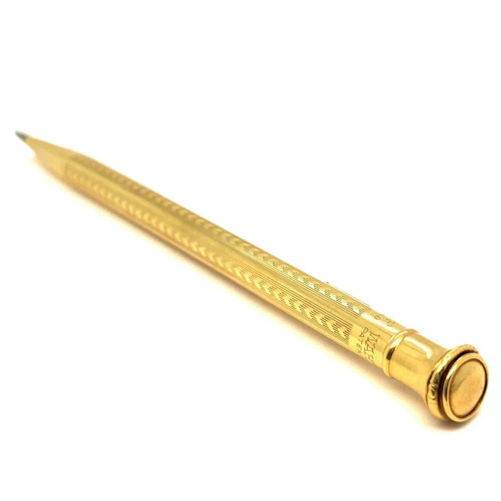 Art Deco 18 Karat Solid Yellow Gold Wahl Eversharp Mechanical Pencil