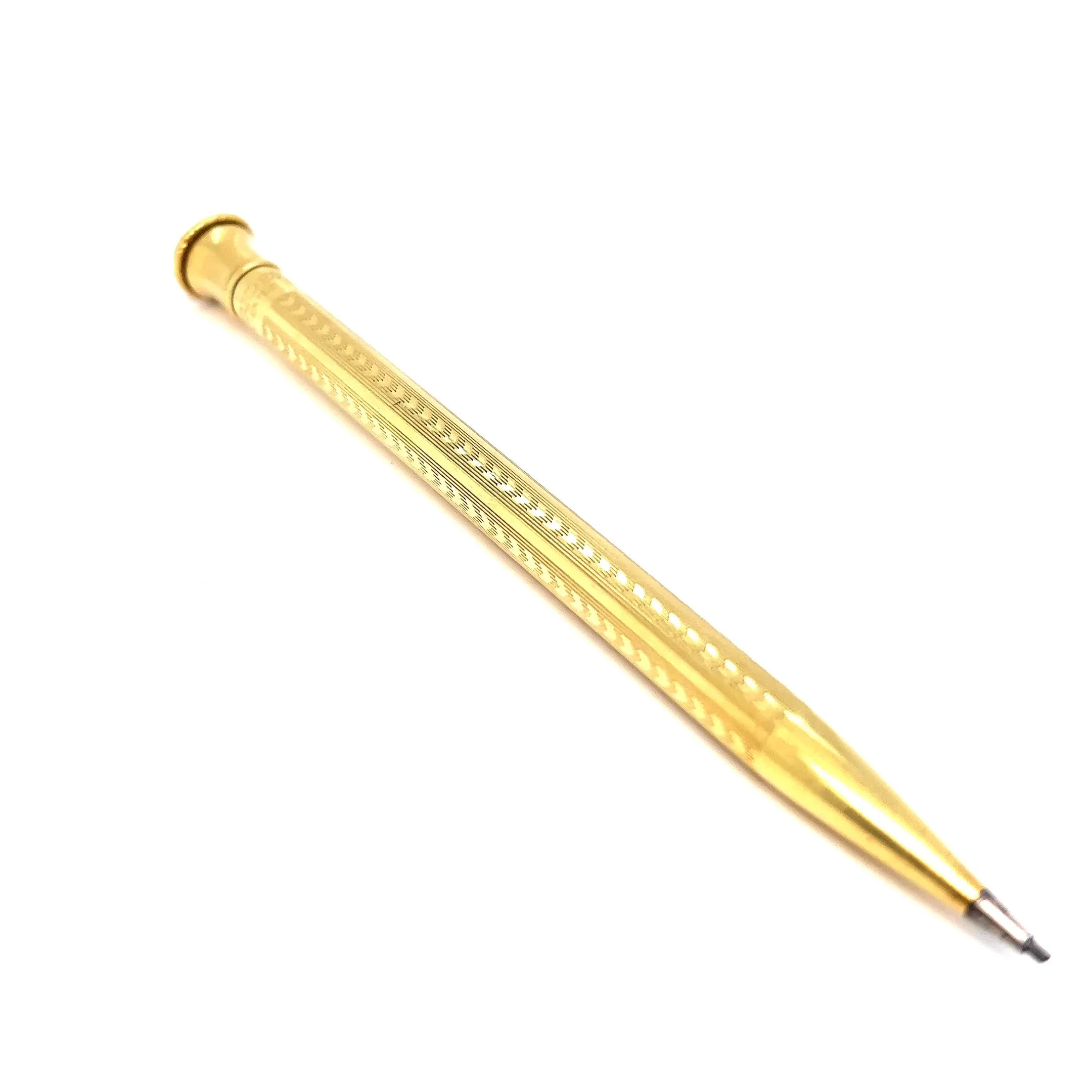 Art Deco 18 Karat Solid Yellow Gold Wahl Eversharp Mechanical Pencil