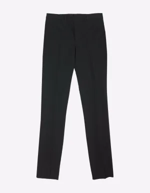 Black Seersucker Cotton Trousers