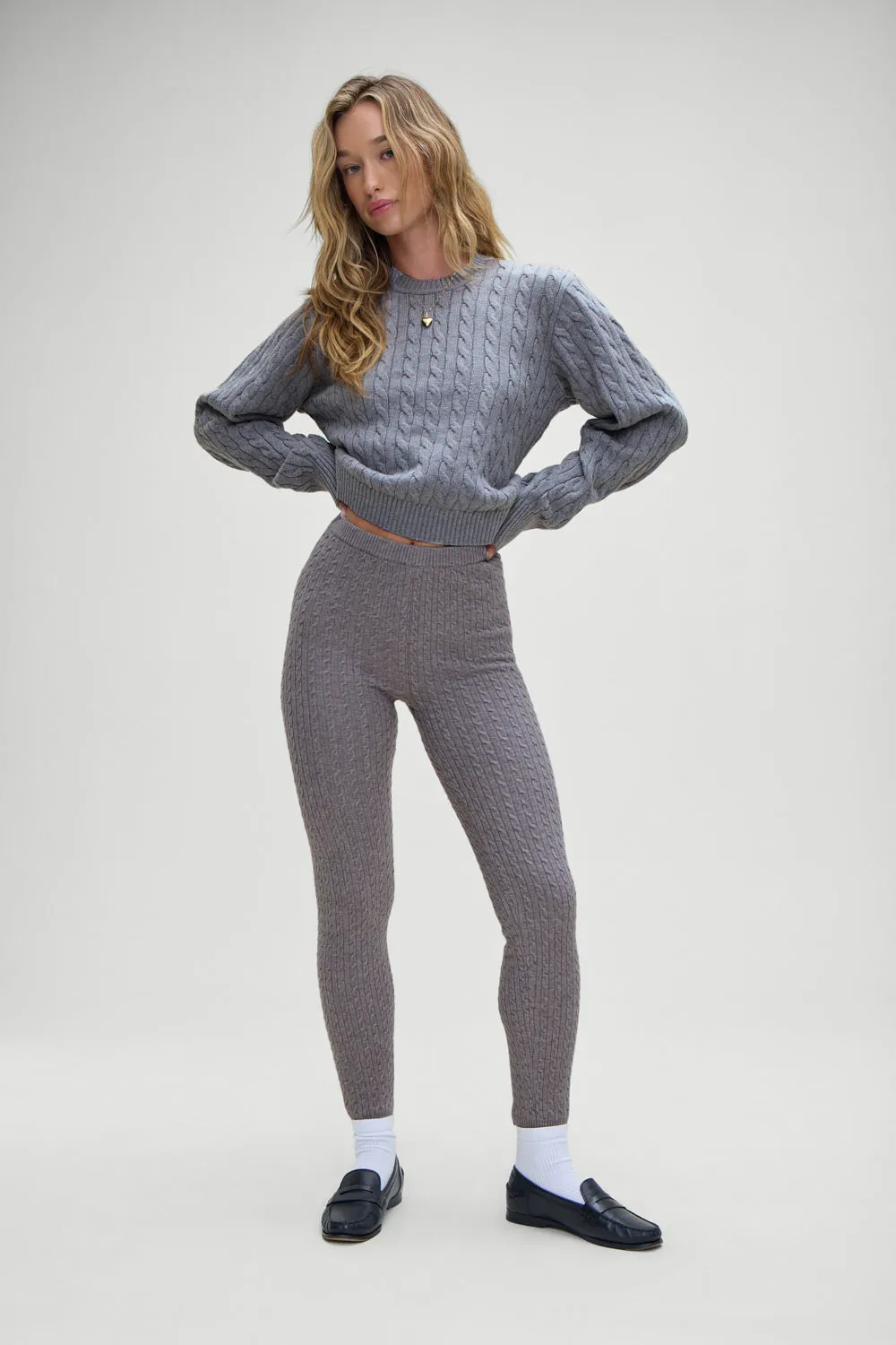 Bodin High Waisted Leggings - Rain Cloud