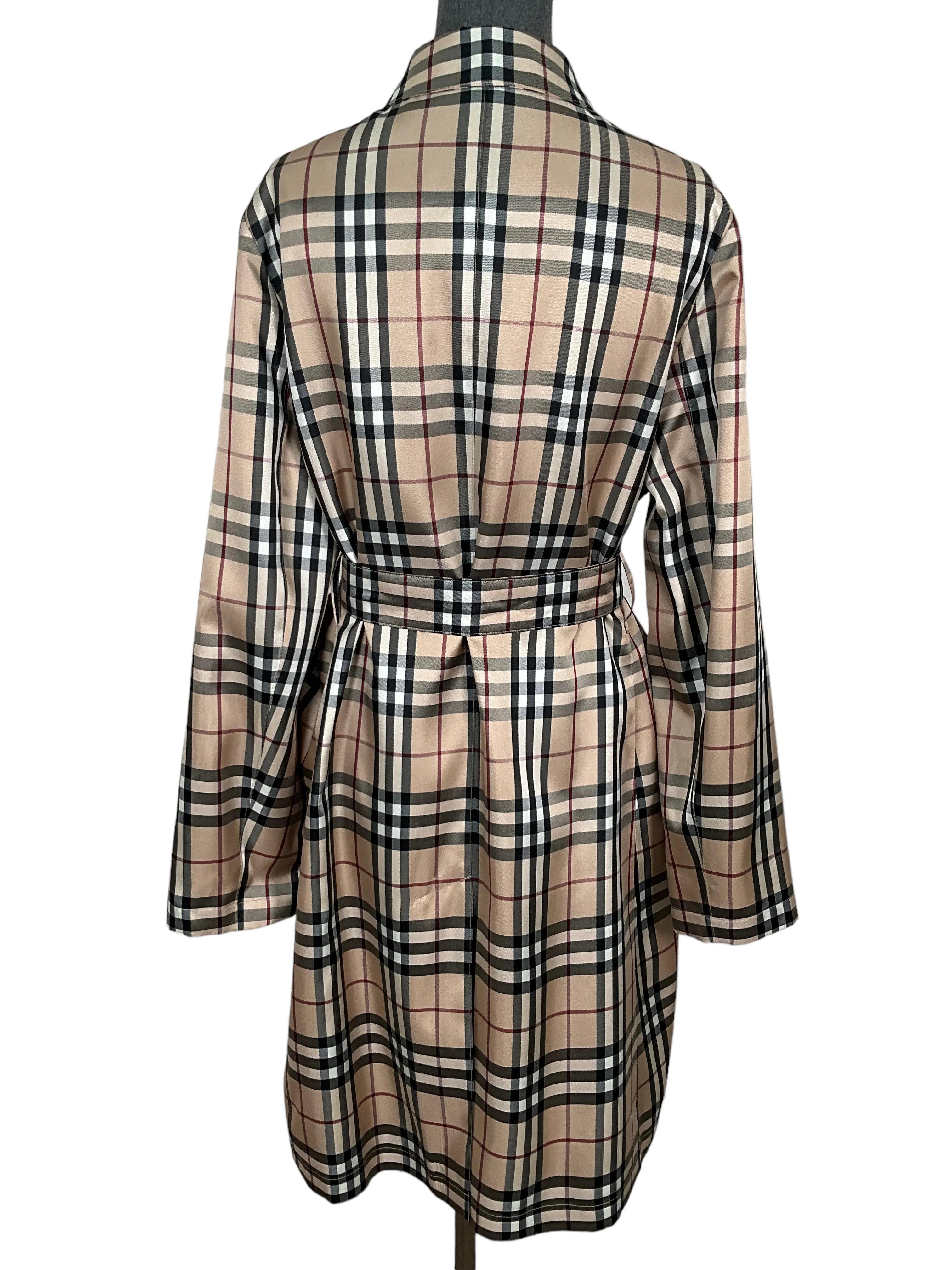 Burberry Check Belted Trench Coat Size M