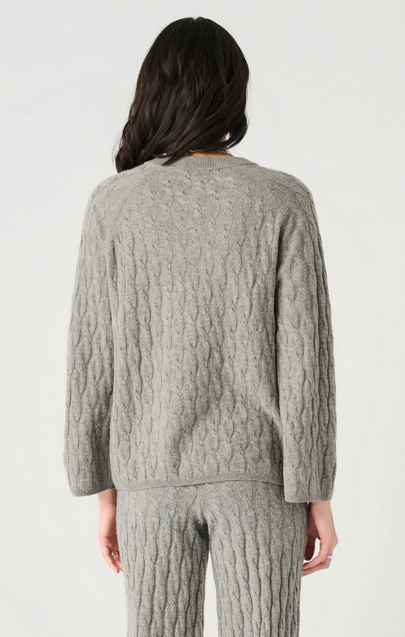 Cable Knit Sweater - Grey