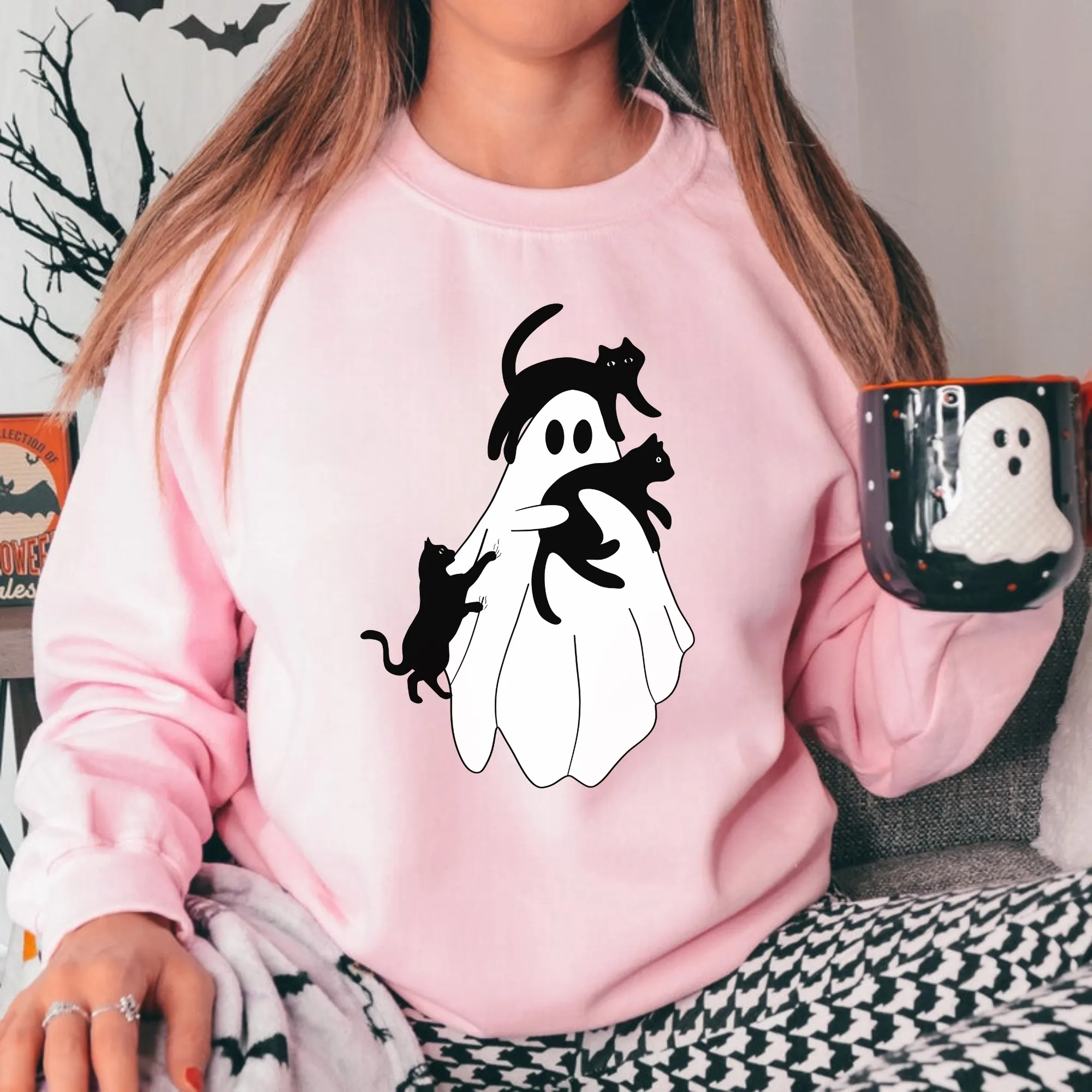 Cat Lady Ghost Sweatshirt