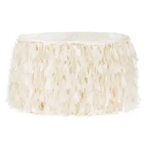 Curly Willow 14ft Table Skirt - Ivory