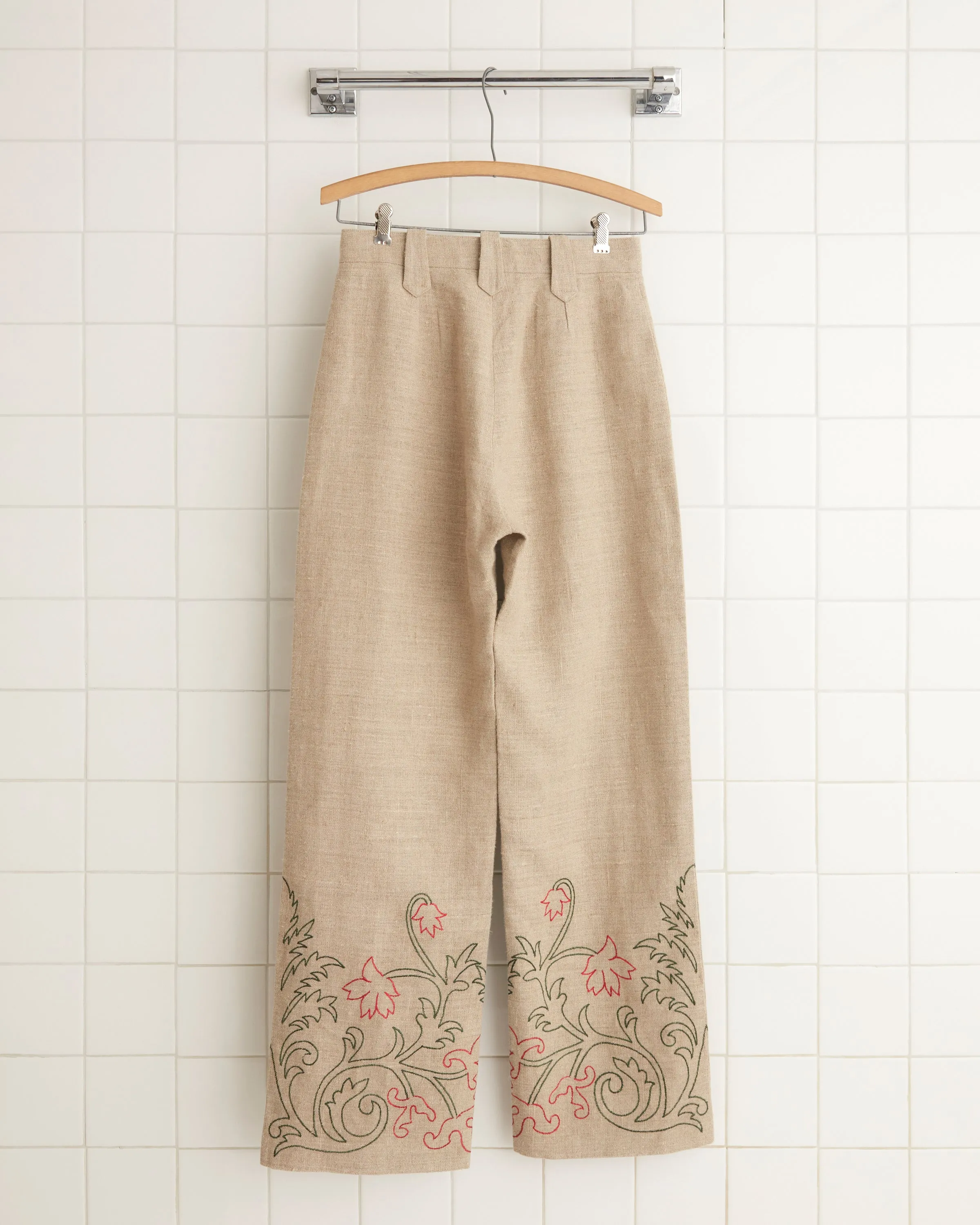 Embroidered Trumpetflower Murphy Trousers