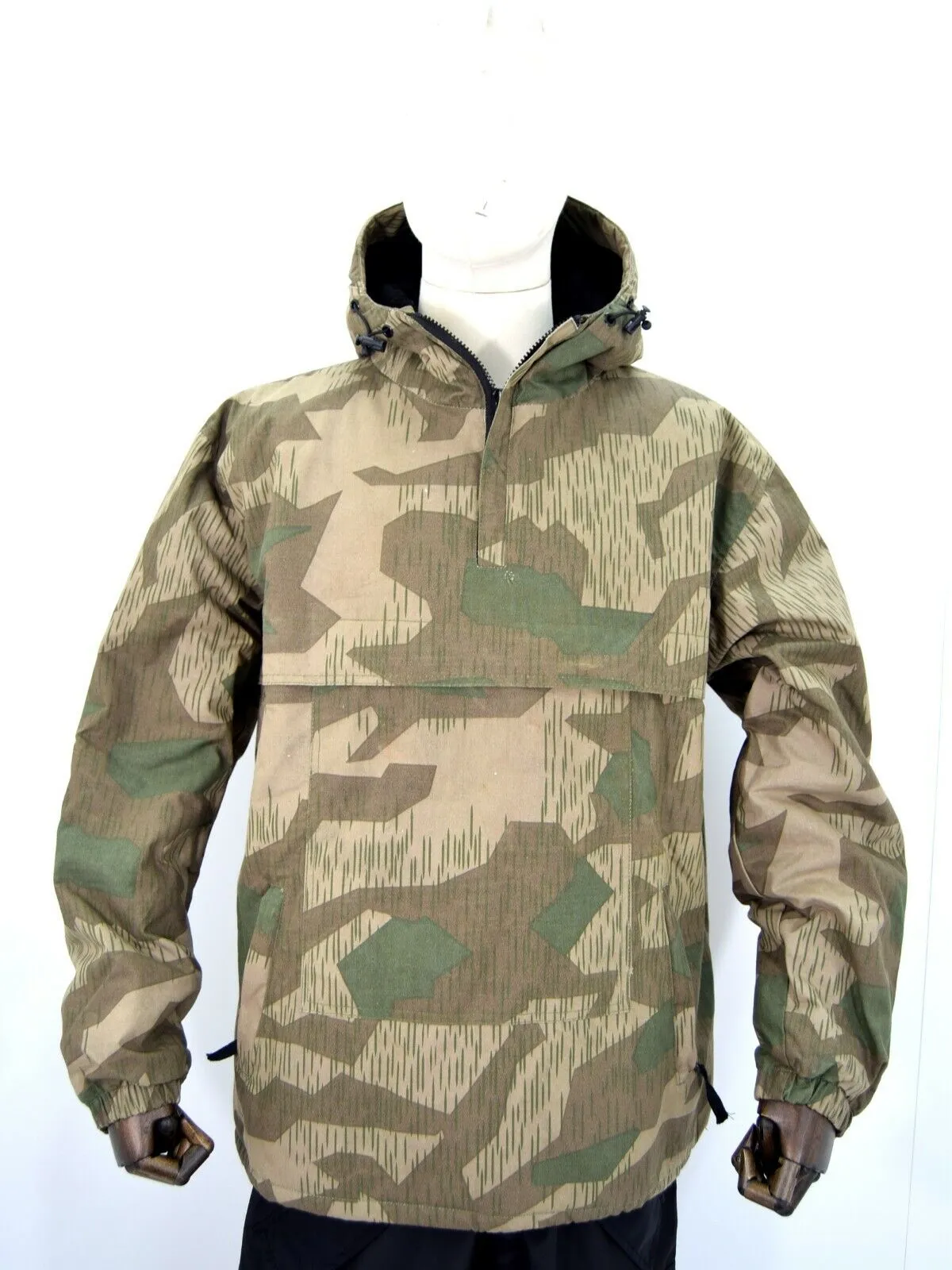 German Army WW2 Splinter Camouflage Anorak Fur Lined Showerproof Windproof Smock