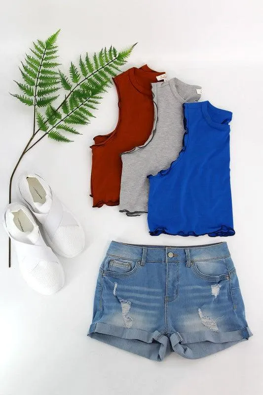 LETTUCE MERROW EDGE TANK CROP TOP