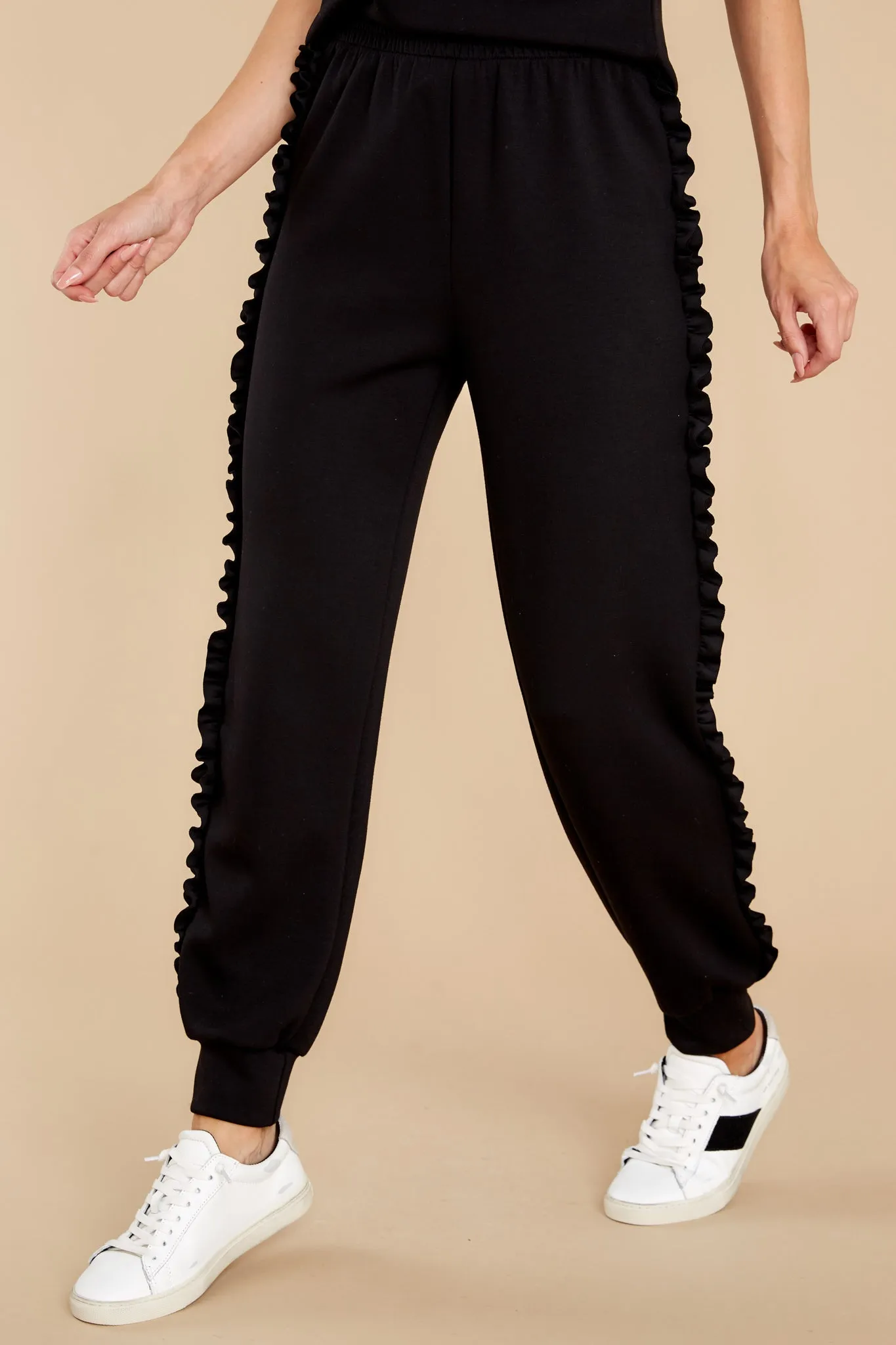 Off The Clock Black Joggers