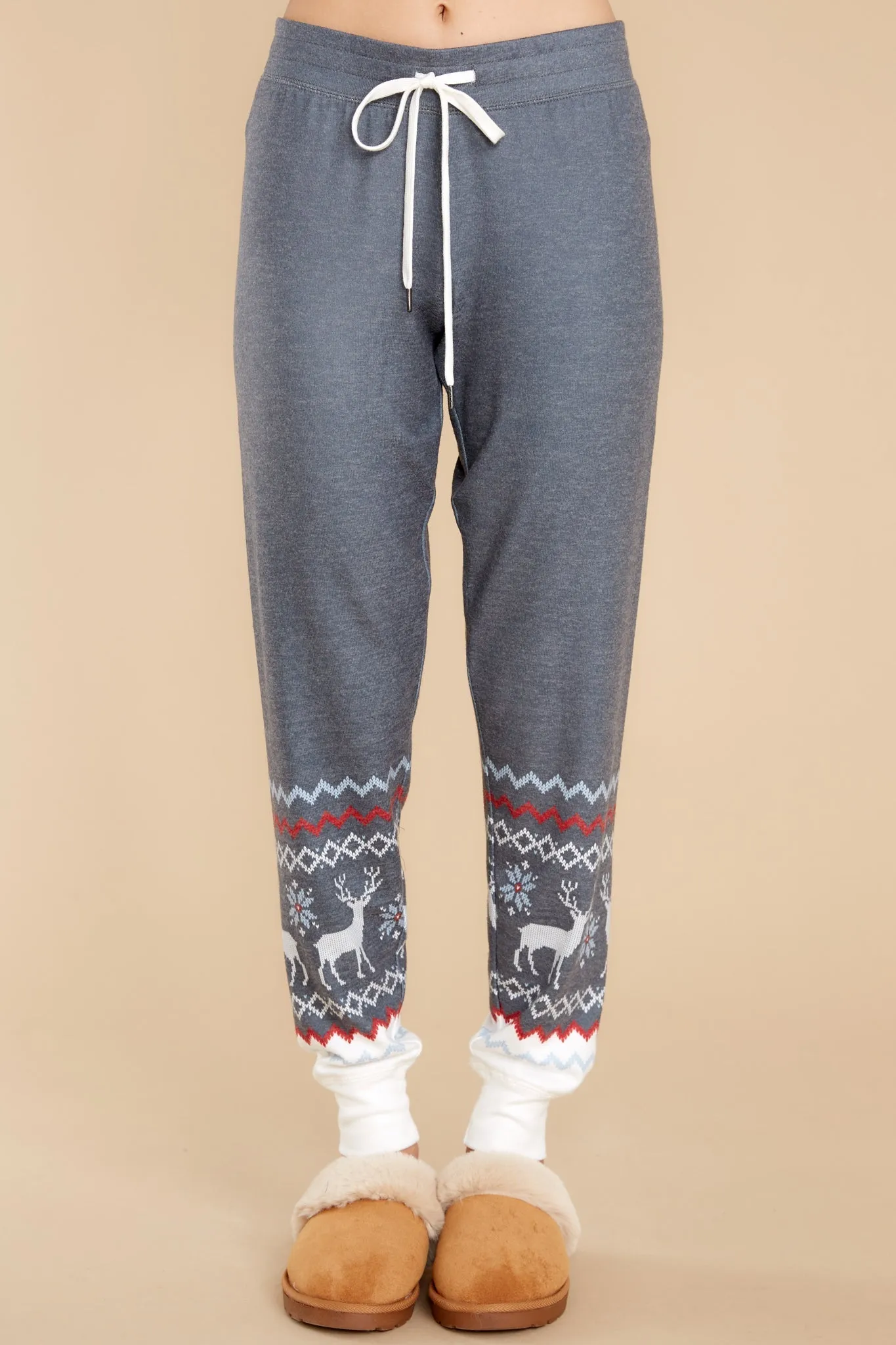 Peaceful Nights Charcoal Multi Print Joggers