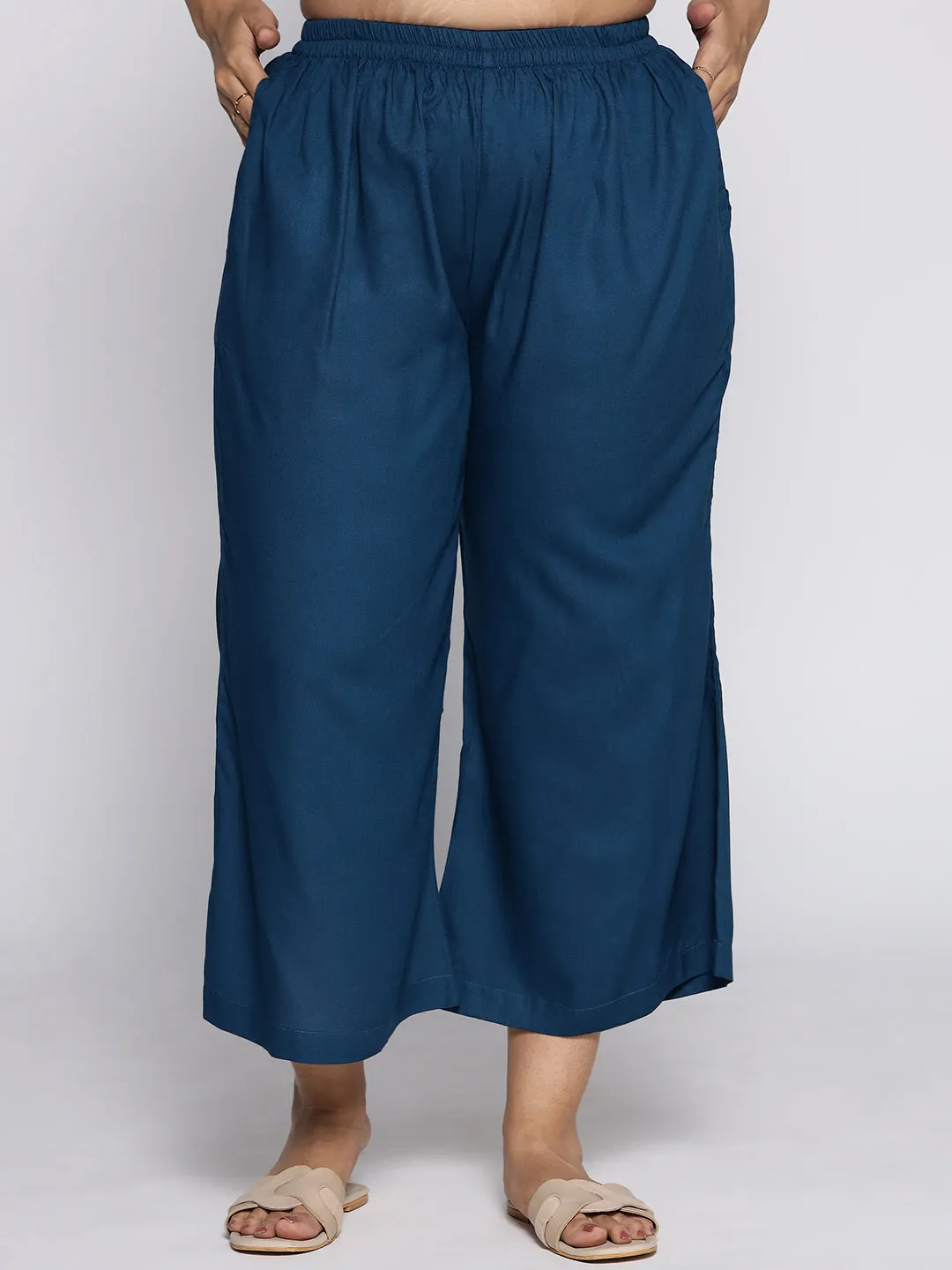 Teal Rayon Culottes