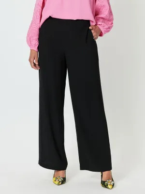 Tuxedo Wide Leg Pant - Black