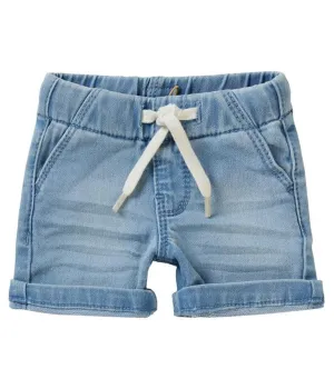 Unisex Cotton Bayport Denim Shorts - Light Blue Wash